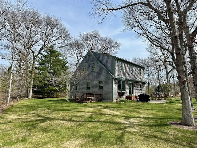 32 Machipscat Trl, West Tisbury, MA 02575 - view of side of property with a lawn