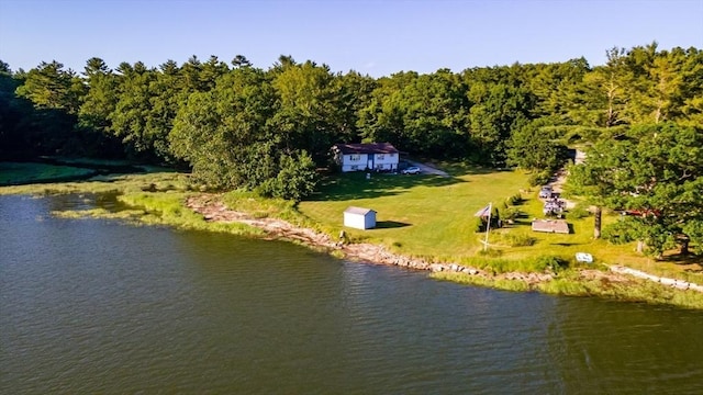 73 Spur Rd, Dover, NH 03820 - view from above of property with a nearby body of water and a forest