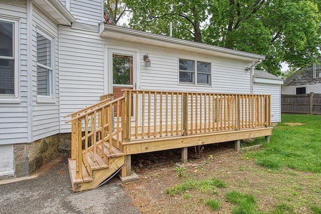 view of wooden deck