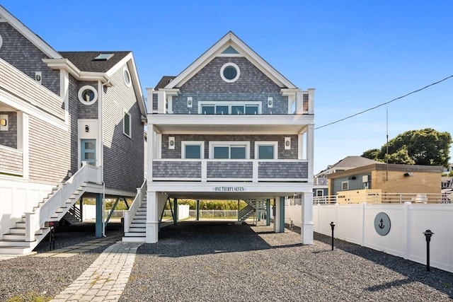 view of front of home with a carport