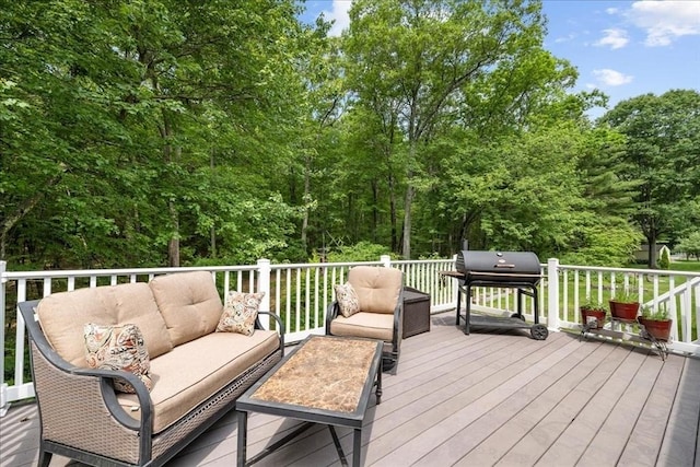 9 Oak Hill Rd, Mendon, MA 01756 - wooden deck with outdoor lounge area and area for grilling