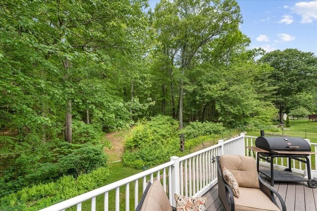 9 Oak Hill Rd, Mendon, MA 01756 - wooden terrace featuring area for grilling