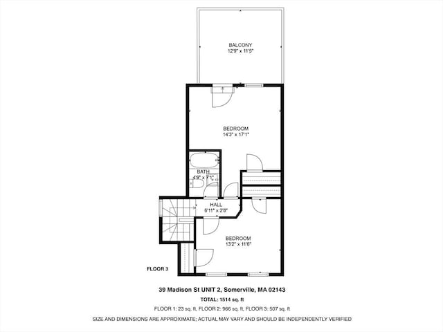 39 Madison St Unit 2, Somerville, MA 02143 - view of property floor plan