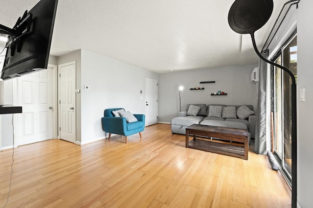 271 Humphrey St Unit H2, Lowell, MA 01850 - living room with light wood finished floors and a textured ceiling