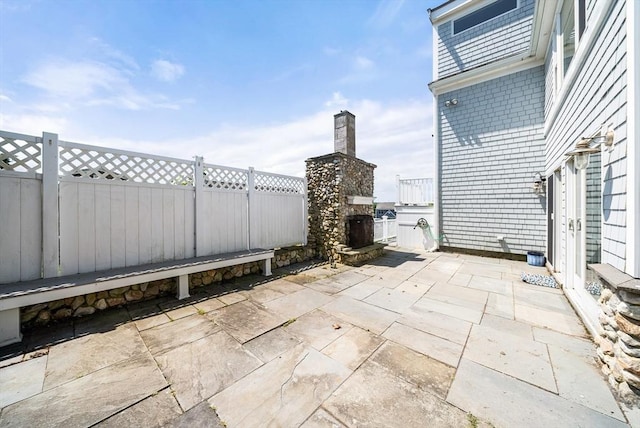 328 Central Ave, Scituate, MA 02050 - fenced backyard with a patio