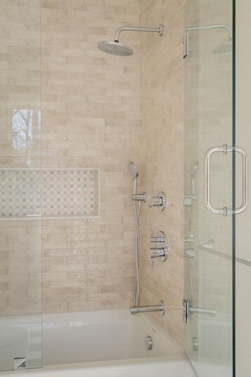 234 Valley Rd, Needham, MA 02492 - full bathroom featuring shower / bath combination with glass door
