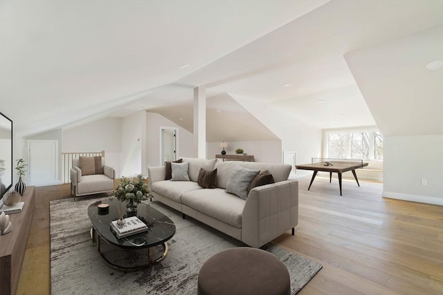234 Valley Rd, Needham, MA 02492 - living area featuring light wood-style flooring and lofted ceiling