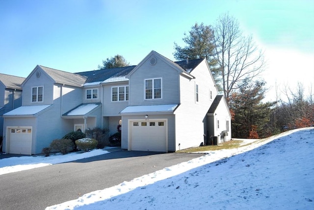 view of property featuring a garage