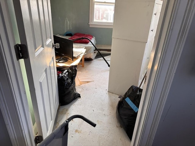 interior space featuring a baseboard radiator