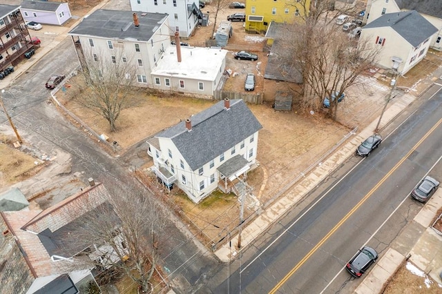 aerial view with a residential view