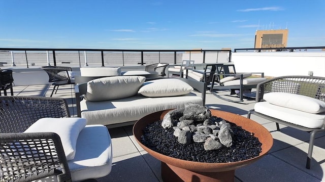 view of patio featuring outdoor lounge area