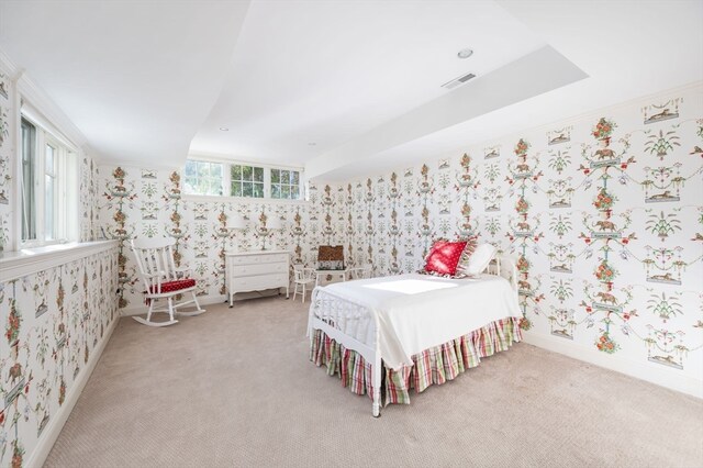 bedroom featuring carpet