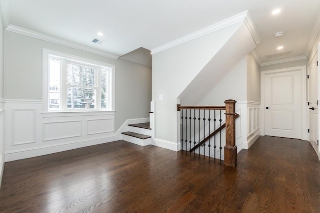 bonus room featuring dark wood-type flooring