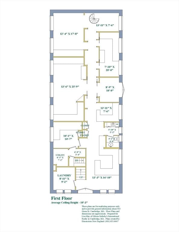 543 Green St, Cambridge, MA 02139 - view of home floor plan