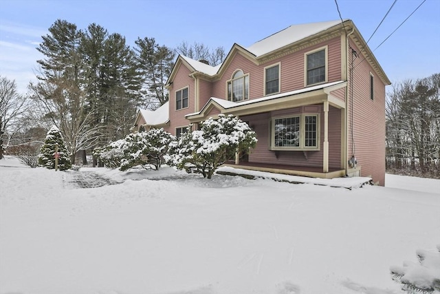 front of property with a porch