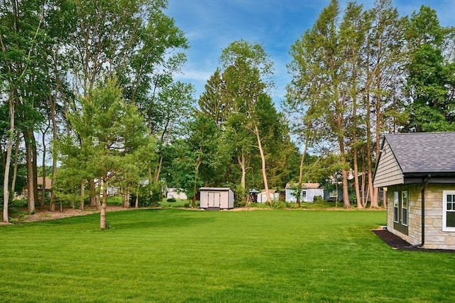 116 Holyoke St, Easthampton, MA 01027 - view of grassy yard featuring a storage unit
