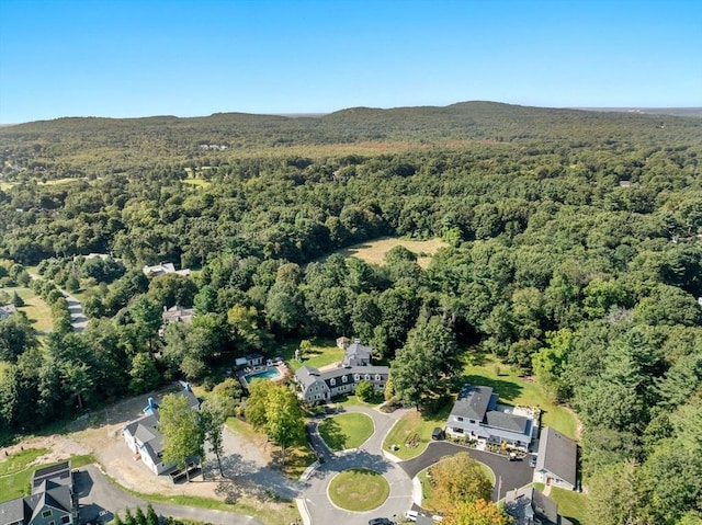 aerial view featuring a view of trees