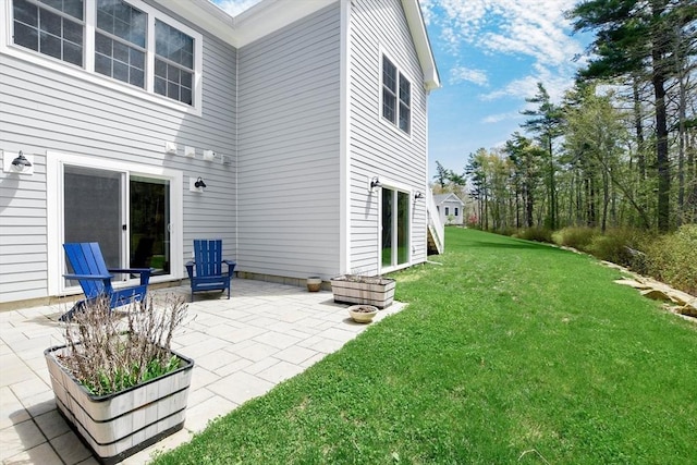 34 Split Rock Ln, Mattapoisett, MA 02739 - rear view of house featuring a patio area and a yard