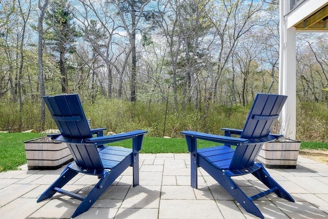 34 Split Rock Ln, Mattapoisett, MA 02739 - view of patio / terrace featuring a view of trees