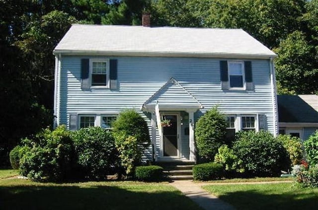 view of colonial home