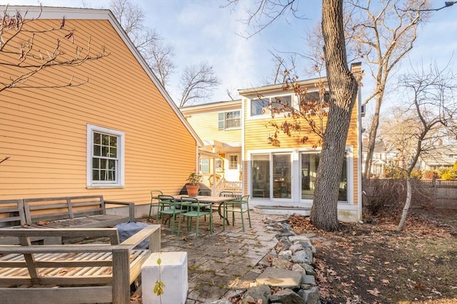 rear view of house with a patio area