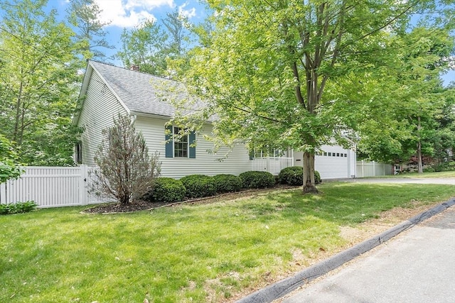 43 Warwick Rd, Gardner, MA 01440 - view of property hidden behind natural elements featuring a shingled roof, driveway, and a garage