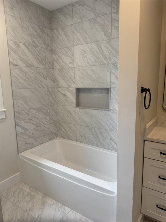 9 Patten Rd, Norton, MA 02766 - full bathroom with vanity,  shower combination, and marble finish floors