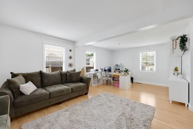 45 Olney Ave, Springfield, MA 01119 - living area with a desk, healthy amount of natural light, and light wood-type flooring