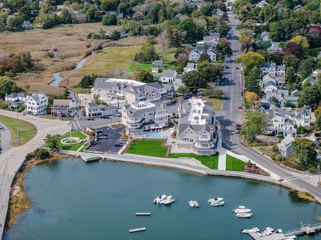 87 Elm St Unit 214, Cohasset, MA 02025 - drone / aerial view featuring a water view