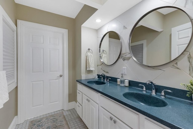 34 Warren St Unit 3, Stoneham, MA 02180 - full bathroom featuring double vanity and recessed lighting