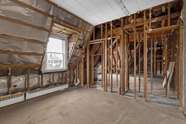 34 Warren St Unit 3, Stoneham, MA 02180 - unfinished attic featuring a baseboard radiator