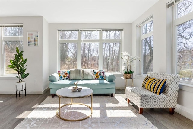 view of sunroom