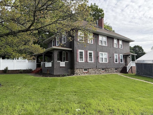 612 Grove St Lot 1, Worcester, MA 01605 - rear view of house featuring a chimney