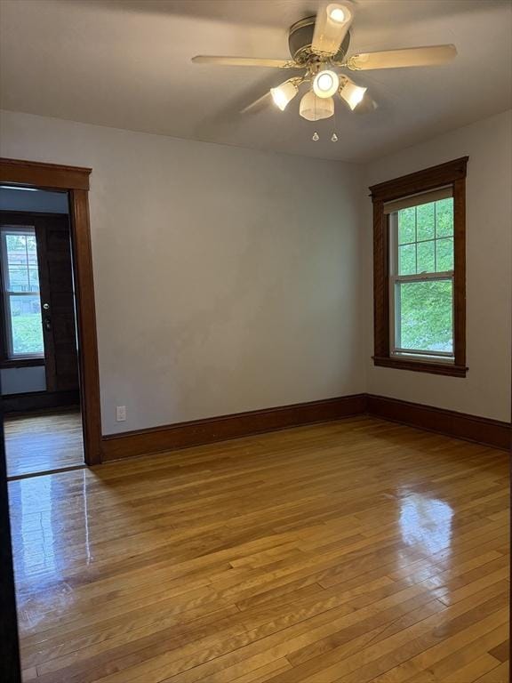 612 Grove St Lot 1, Worcester, MA 01605 - unfurnished room featuring healthy amount of natural light, light wood-style flooring, baseboards, and ceiling fan