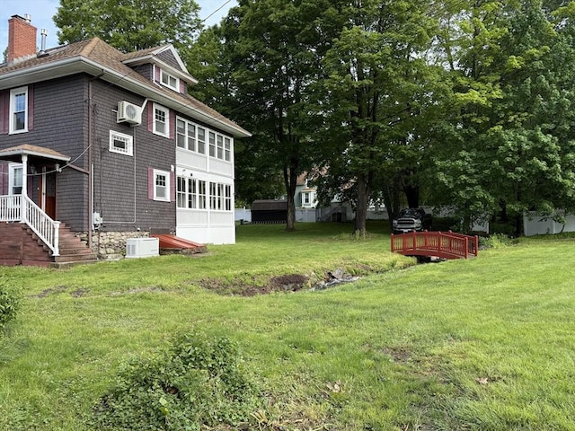 612 Grove St Lot 1, Worcester, MA 01605 - view of grassy yard featuring an AC wall unit