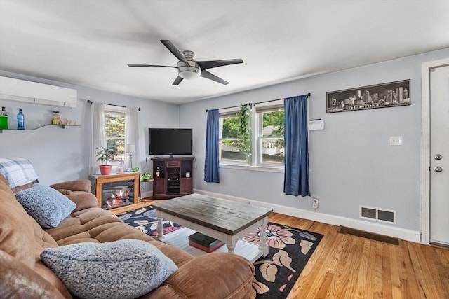 96 Hurd St, Lynn, MA 01905 - living room featuring ceiling fan and wood finished floors
