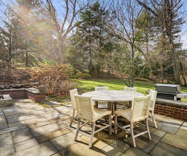 view of patio featuring outdoor dining space