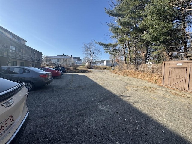 view of street featuring a residential view