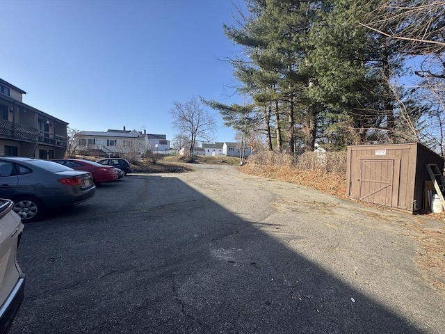 view of road featuring a residential view