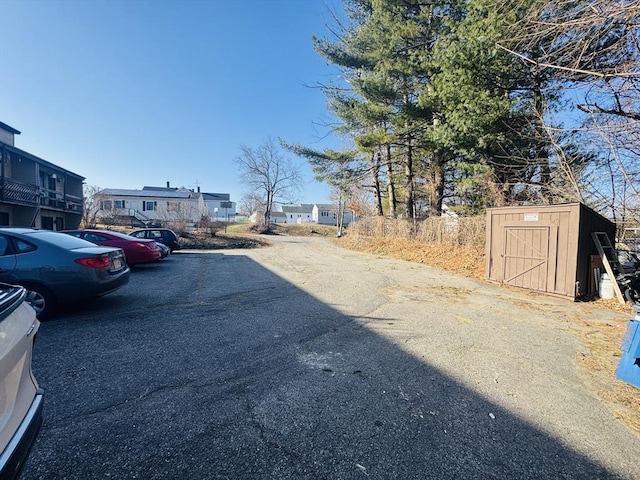 view of street with a residential view