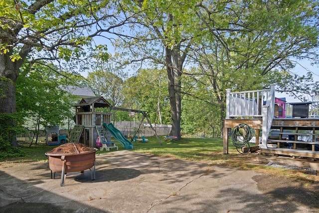 view of play area