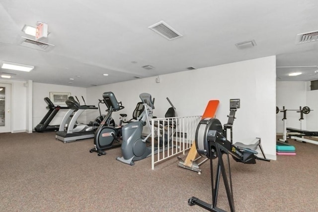 280 Boylston St Unit 110, Newton, MA 02467 - exercise room featuring carpet floors