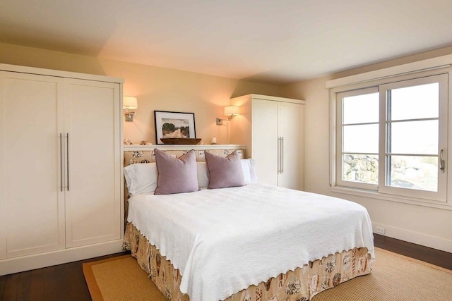 bedroom featuring hardwood / wood-style floors