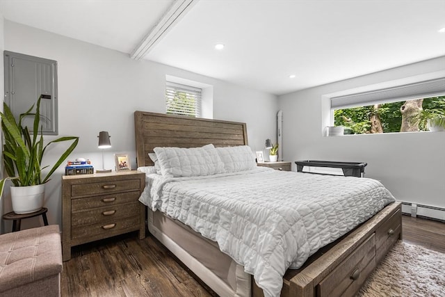 138 Dartmouth St, Everett, MA 02149 - bedroom with multiple windows, dark wood finished floors, and recessed lighting