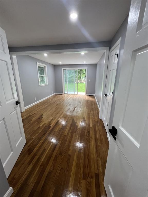 interior space featuring dark hardwood / wood-style flooring