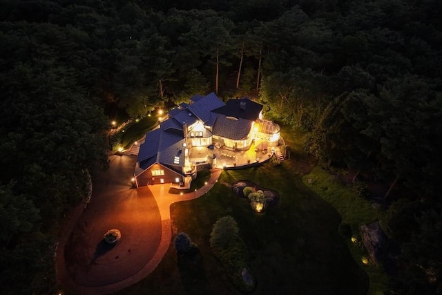 70 Lazell St, Hingham, MA 02043 - view from above of property with a forest