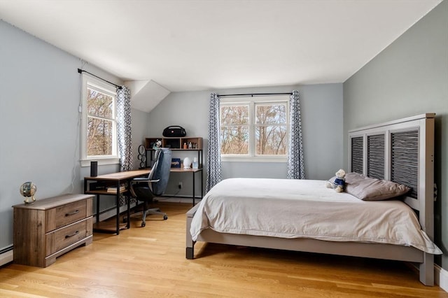 4 Old Meadow Ln, Harvard, MA 01451 - bedroom with light wood-style flooring and lofted ceiling