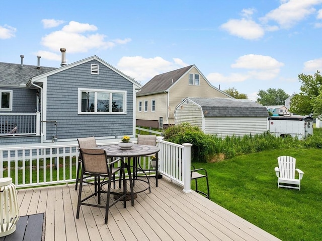 13 Hathaway St, Fairhaven, MA 02719 - wooden terrace featuring a yard and outdoor dining area