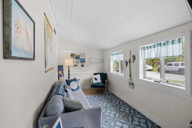 13 Hathaway St, Fairhaven, MA 02719 - living area featuring vaulted ceiling and wood ceiling