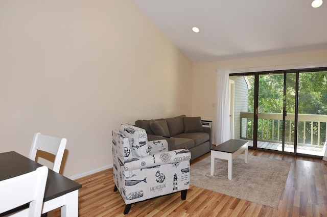 living room featuring hardwood / wood-style flooring